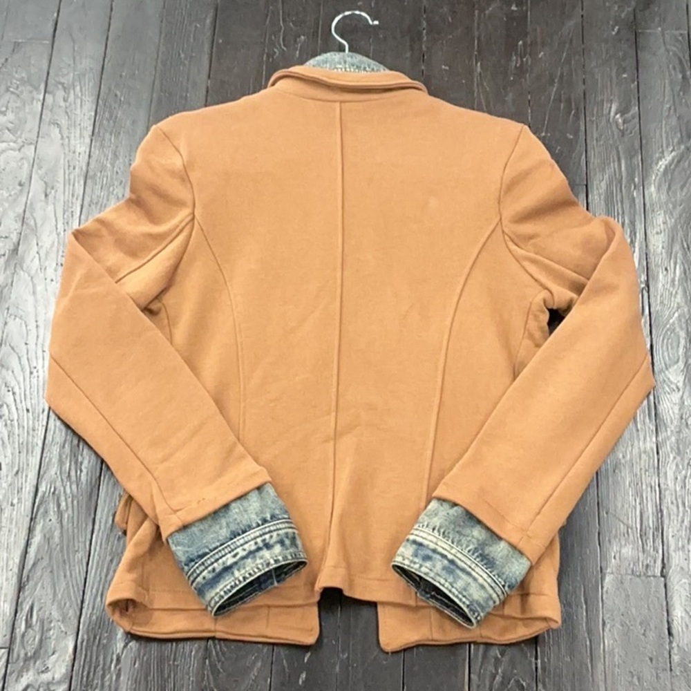 Mixed media denim jacket Clarissa tobacco - Picture 4 of 4